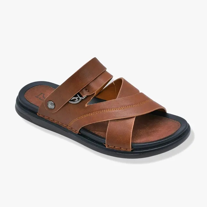 Customize Handwork Men's Pu Leather Outdoor Slippers for Men Men's Sandals